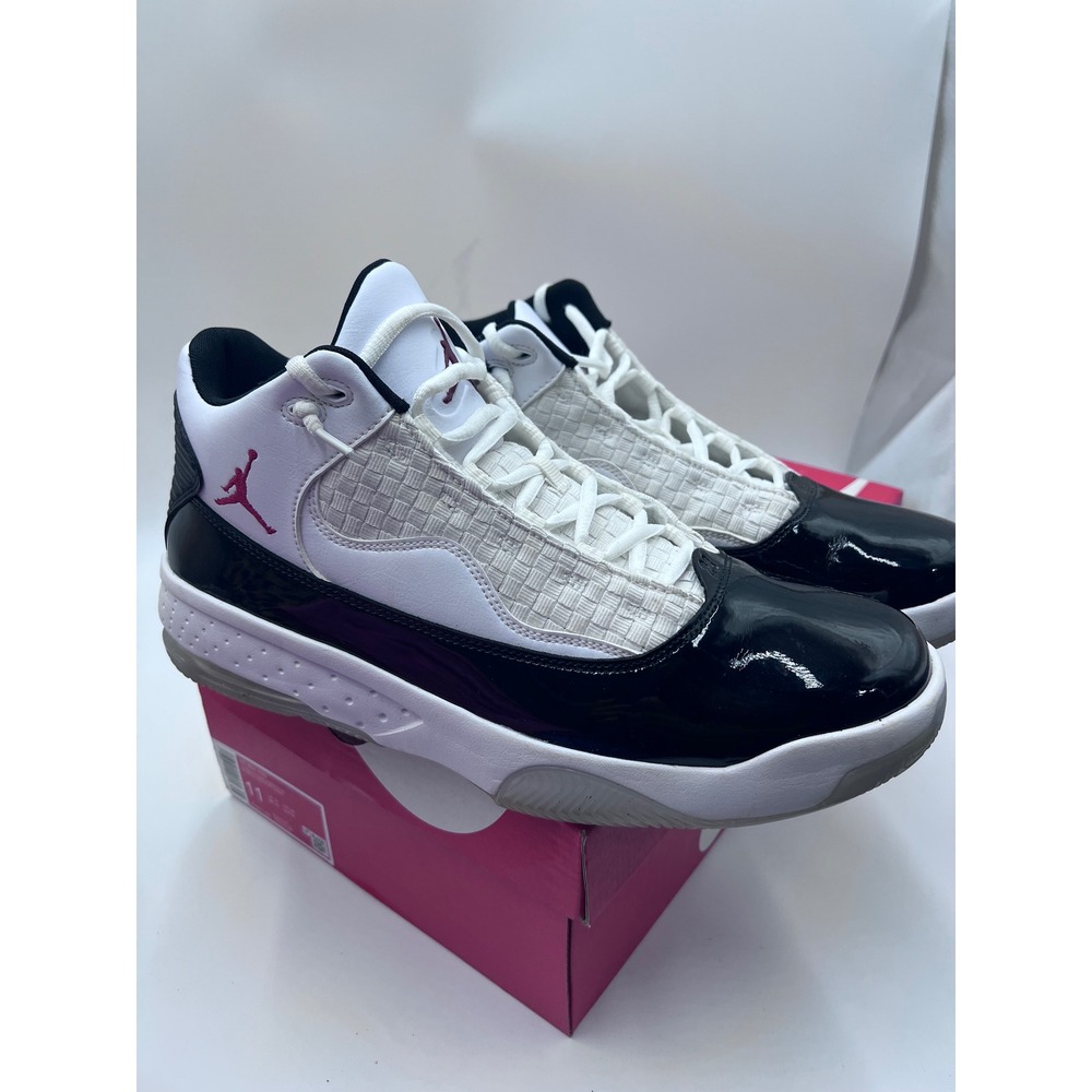 Jordan Aura 5 Mens White Black Pink Basketball Sneakers DZ4353-101 Size 11